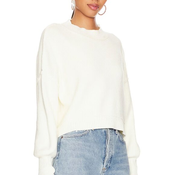 NEW FREE PEOPLE Easy Street Crop Sweater in brown for women 1225 3t0 - Picture 3 of 13